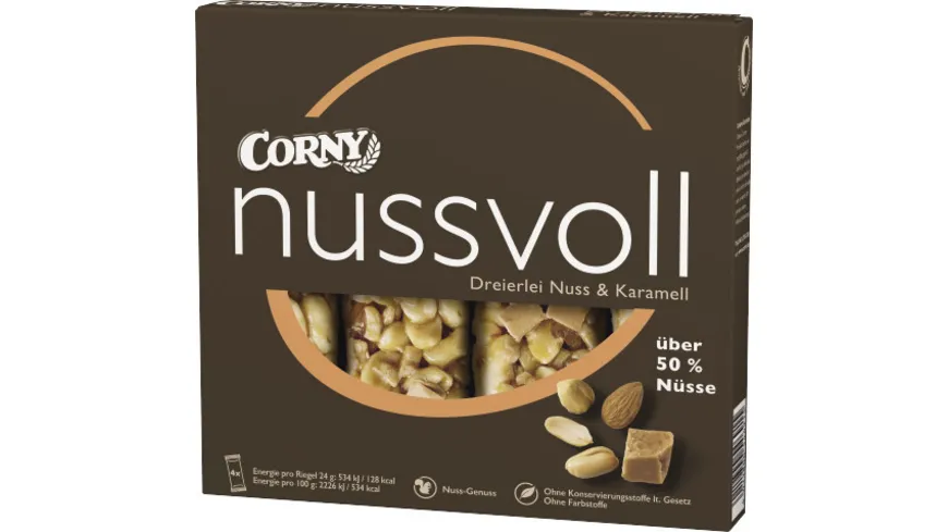 Corny Müsliriegel nussvoll dreierlei Nuss & Karamell 96 g