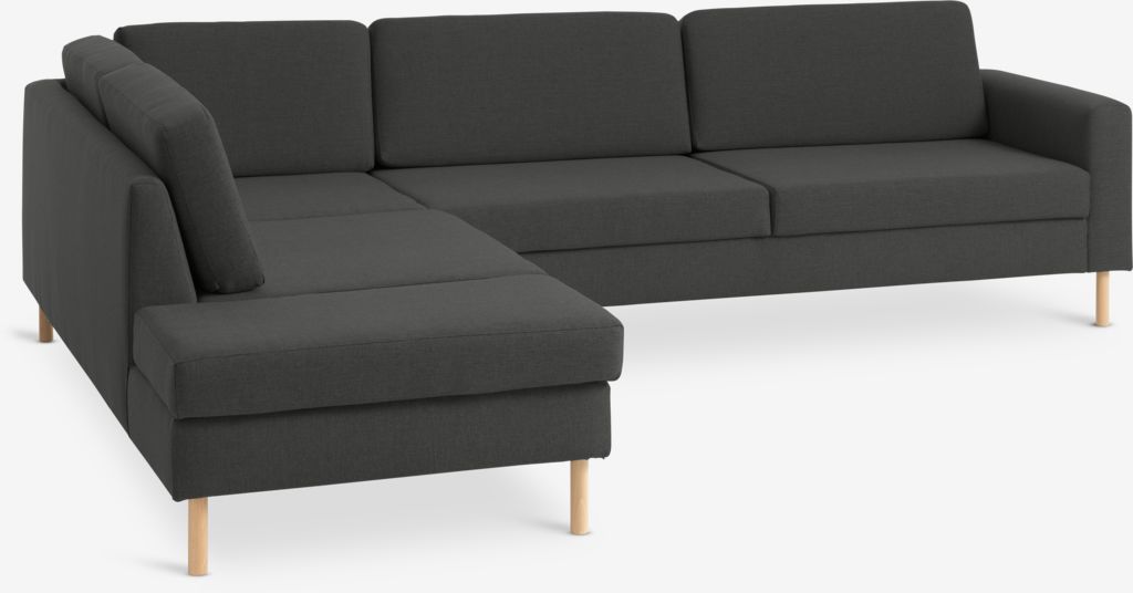 Sofa SVALBARD SVALBARD otwarta na lewo ciemnoszara