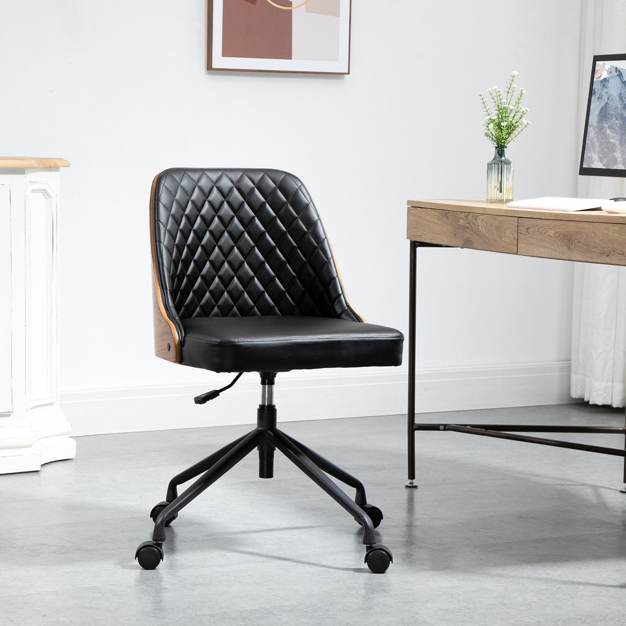 HOMCOM Vinsetto Bürostuhl Schreibtischstuhl Drehstuhl höhenverstellbarer ergonomisch