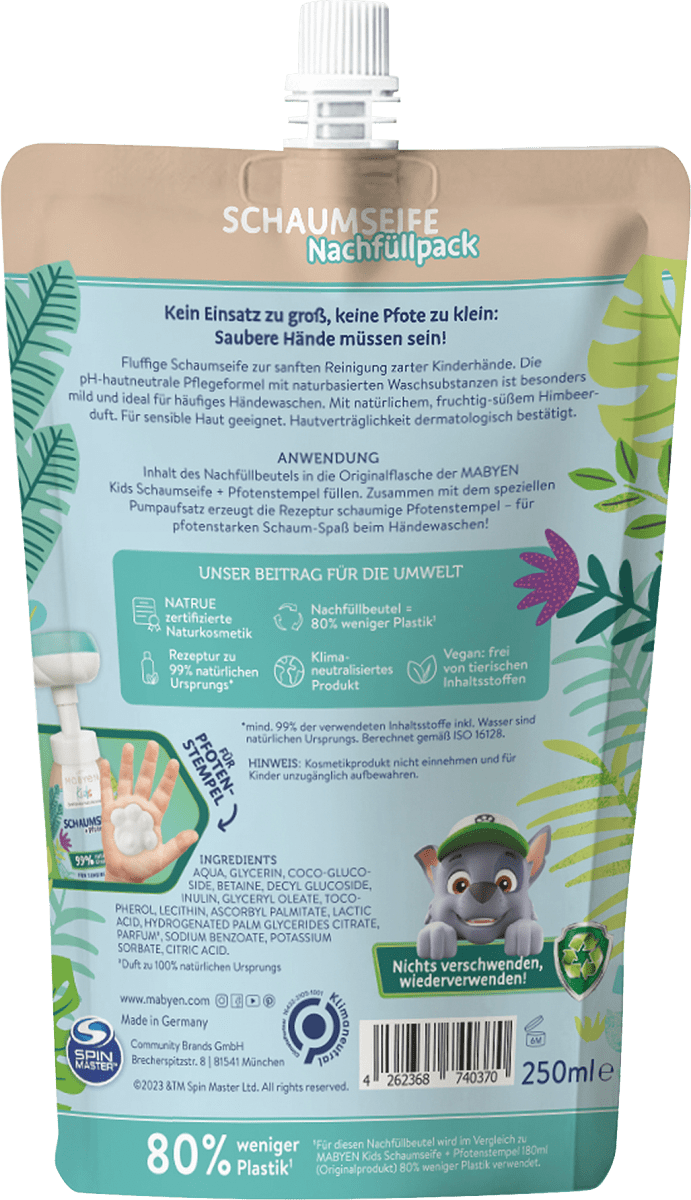 Schaumseife Paw Patrol Nachfüllpack, 250 ml