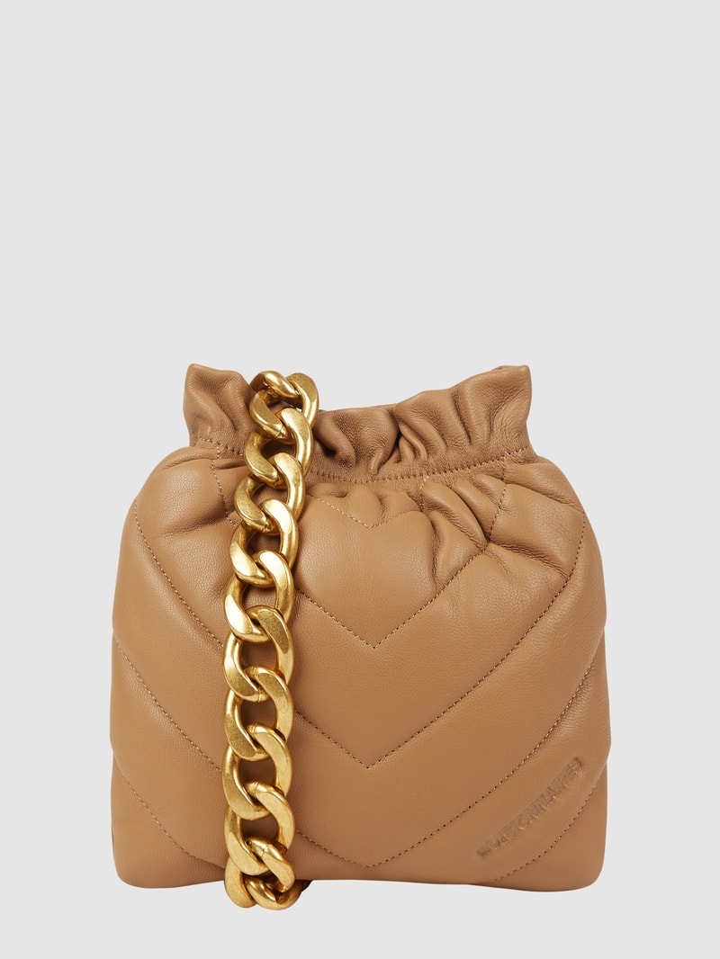 Crossbody Bag aus Leder Modell 'Lilou' in camel