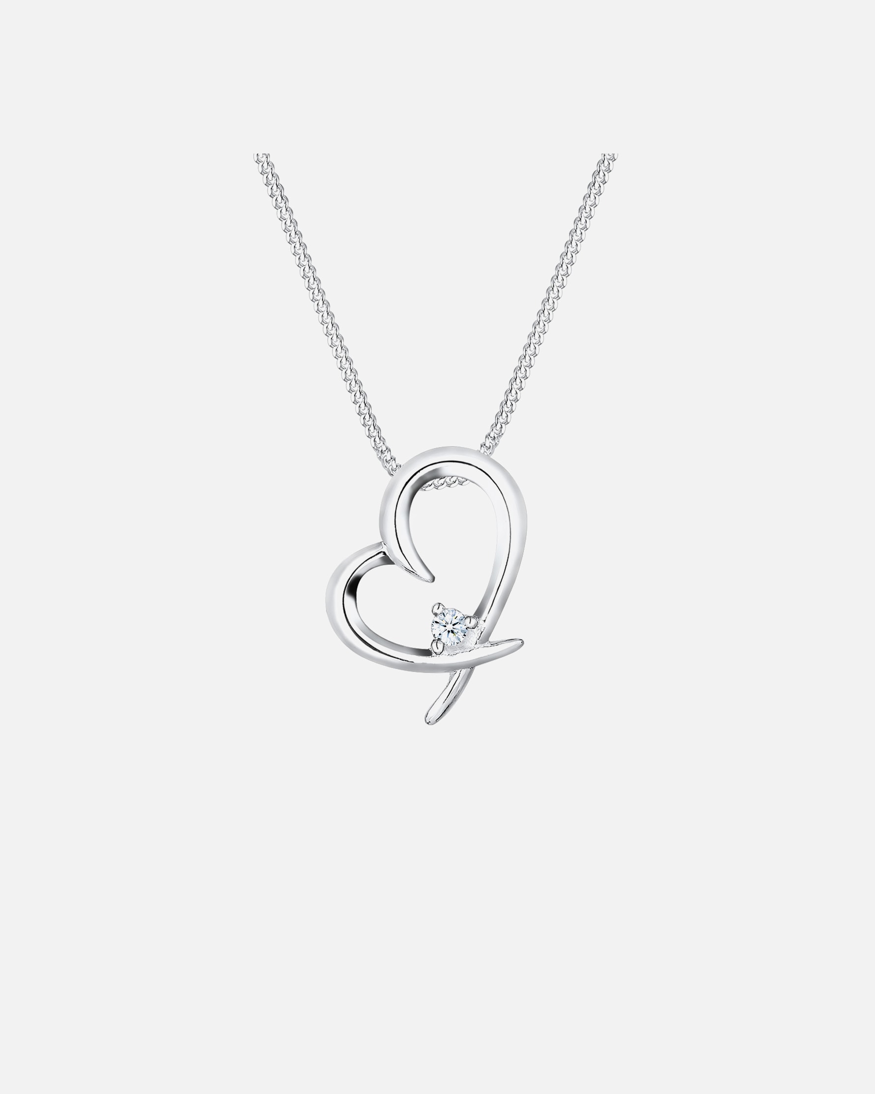 Elli DIAMONDS женски привезак са једноставним додатком и дијамантом (0,03 карата) - (925/1000) сребро