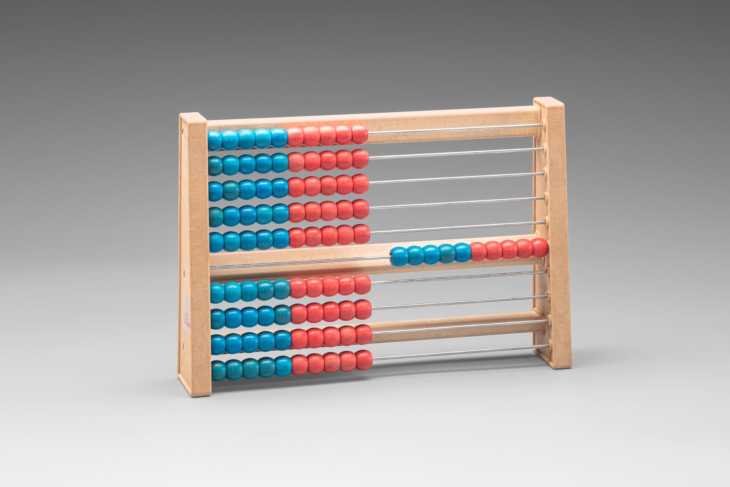 Wissner® aktiv lernen Lernspielzeug Rechenrahmen 100er Zahlenraum, RE-Wood® Abakus Rechenschieber, RE-Plastic®