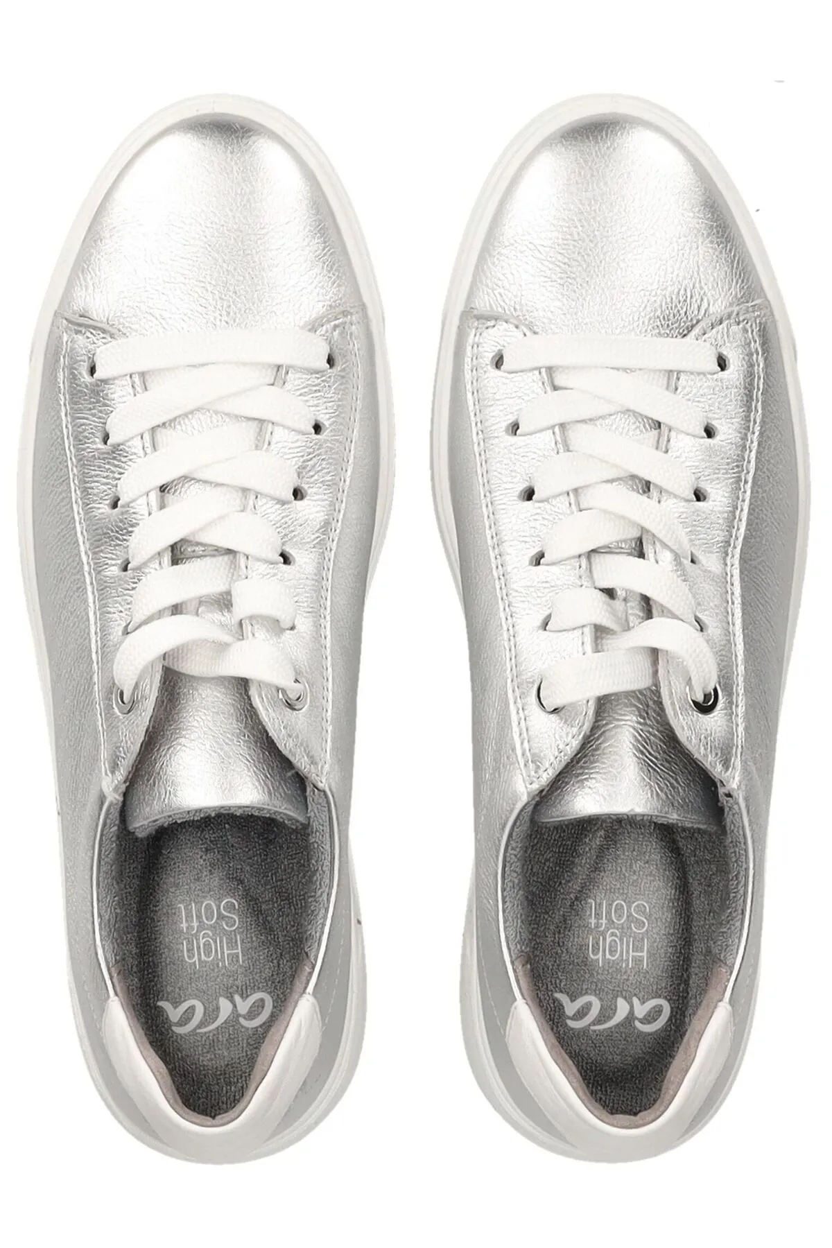 ARA  Sneaker - Silberfarben - Flacher Absatz