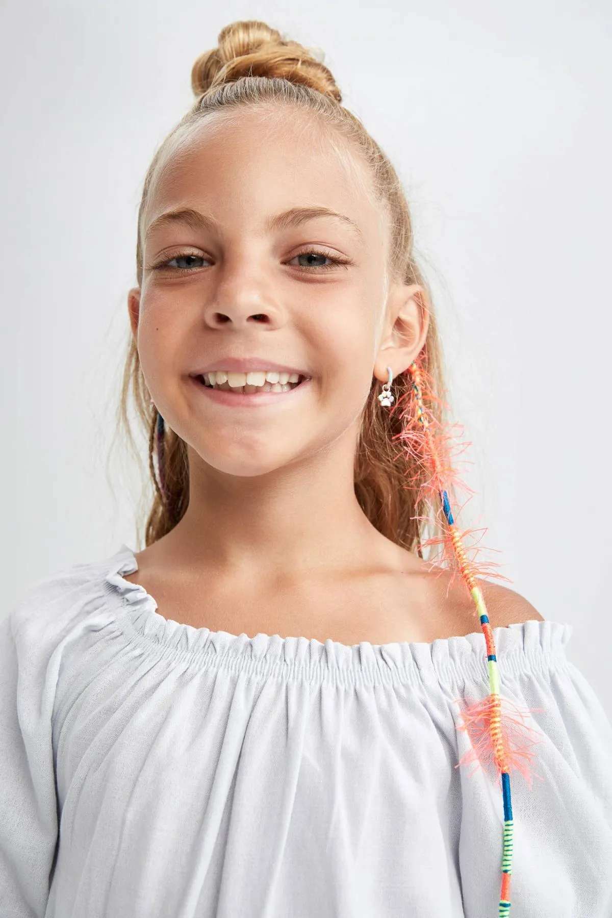 DeFacto  Mädchen Kurzarmkleid aus Baumwolle und Leinenoptik W7755a622sm