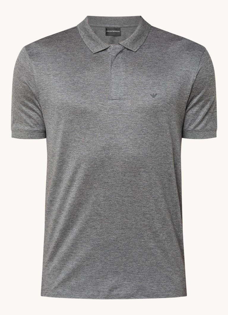 Emporio Armani polo majica regularnog kroja od mješavine liocela s logotipom i rastezljivim materijalom