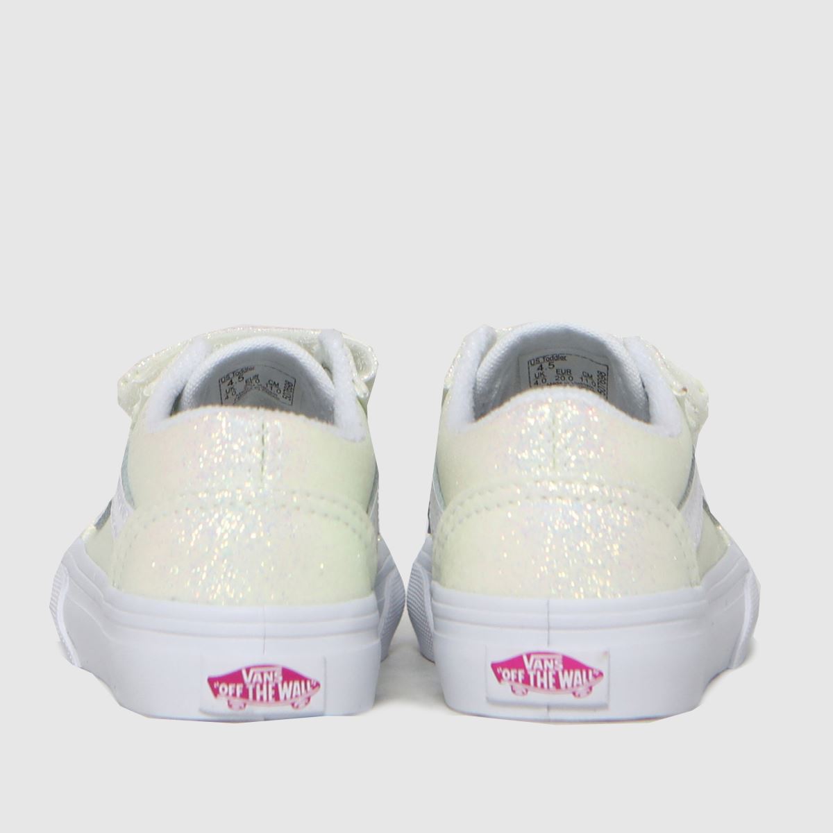 Vans halványrózsaszín Old Skool V UV Csillámos Lány Kisgyermek Tornacipő