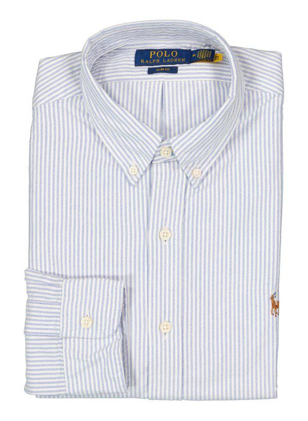 Polo Ralph Lauren, Hemd, Slim Fit, Oxford, blau-weiß gestreift