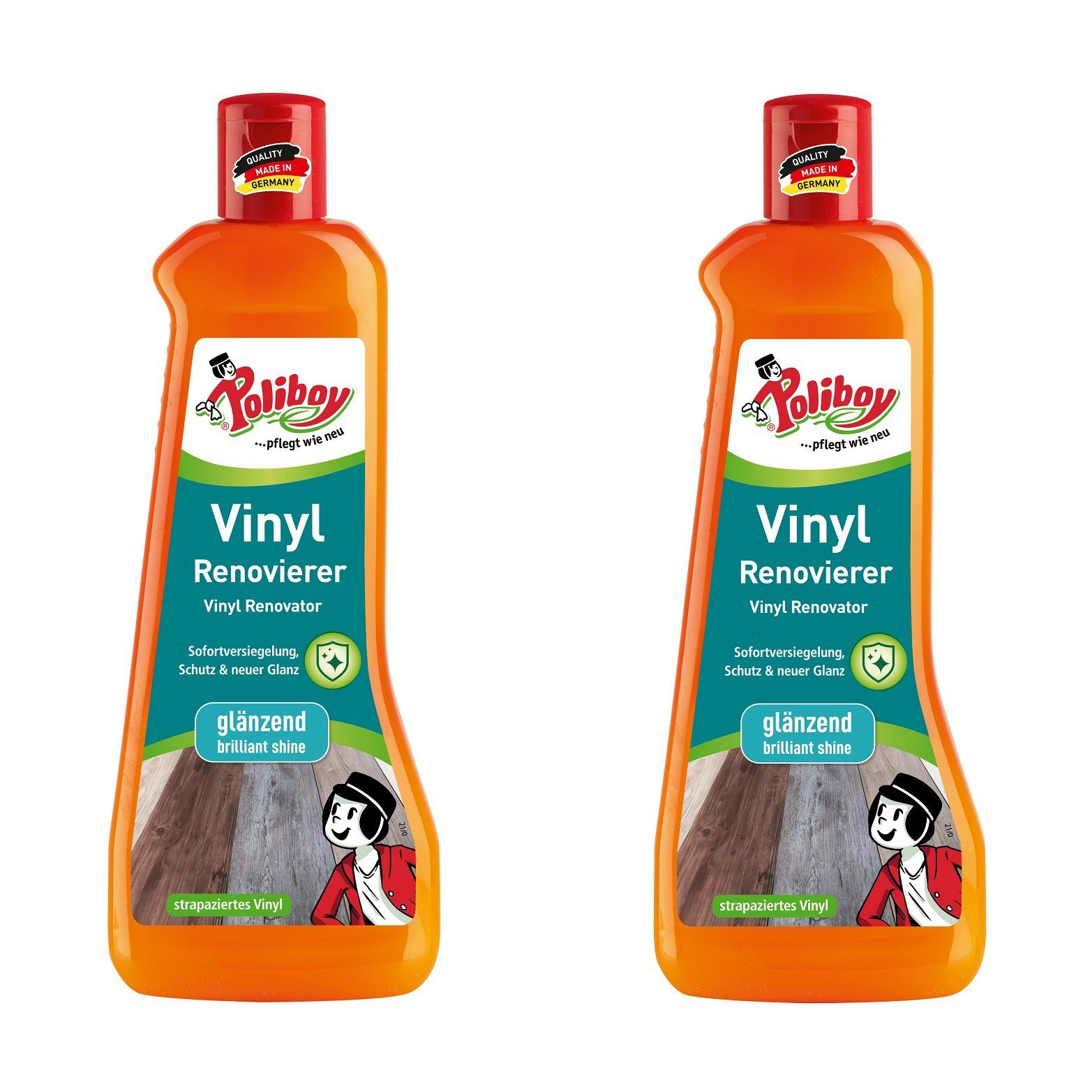 poliboy Vinyl Renovierer - 1 Liter - Vinyl- und Designbodenreiniger (restauriert Vinyl, Vinylböden oder Küchenböden - Made in Germany)