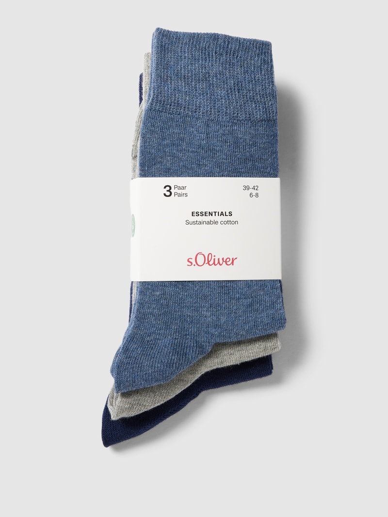 Socken mit Stretch-Anteil im 3er-Pack in blau