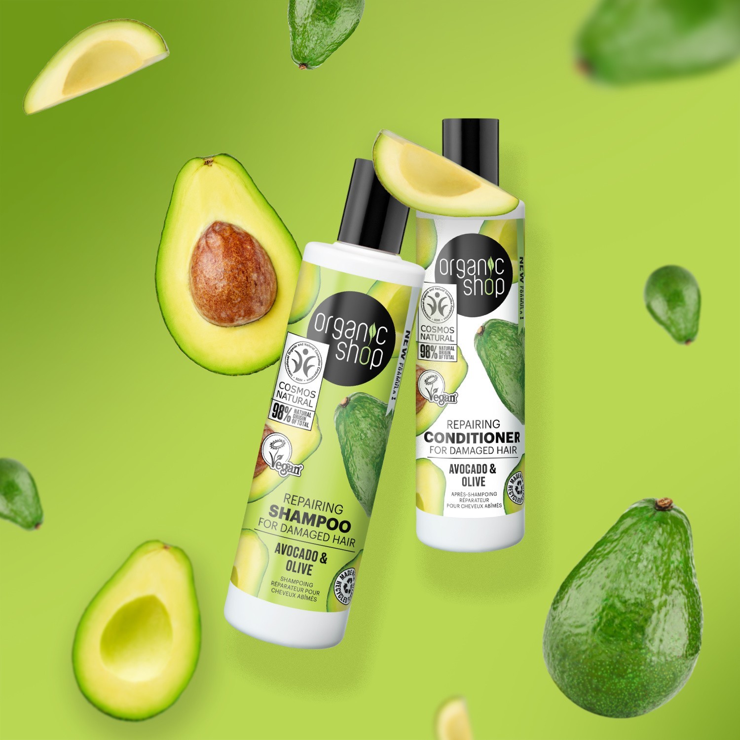 Organic Shop šampon za oštećenu kosu Avokado Maslina Veganski Prirodni