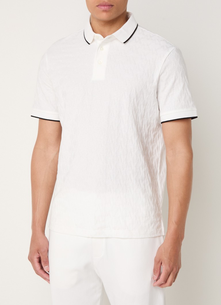 Polo Armani Exchange, croială clasică cu logo imprimat.