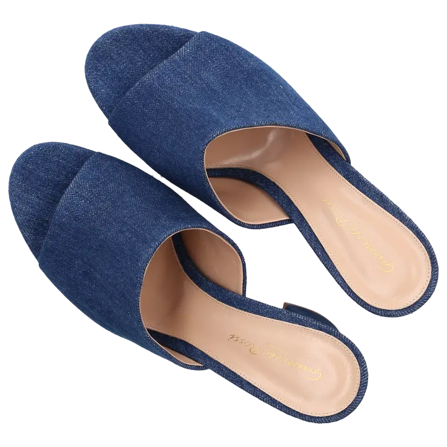 Gianvito Rossi - Pantoletten HOLLY MULE Veloursleder - blau