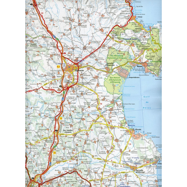 Michelin Zoomkarte Costa Brava, Barcelona und Umgebung 1 : 150 000 - Straßenkarte