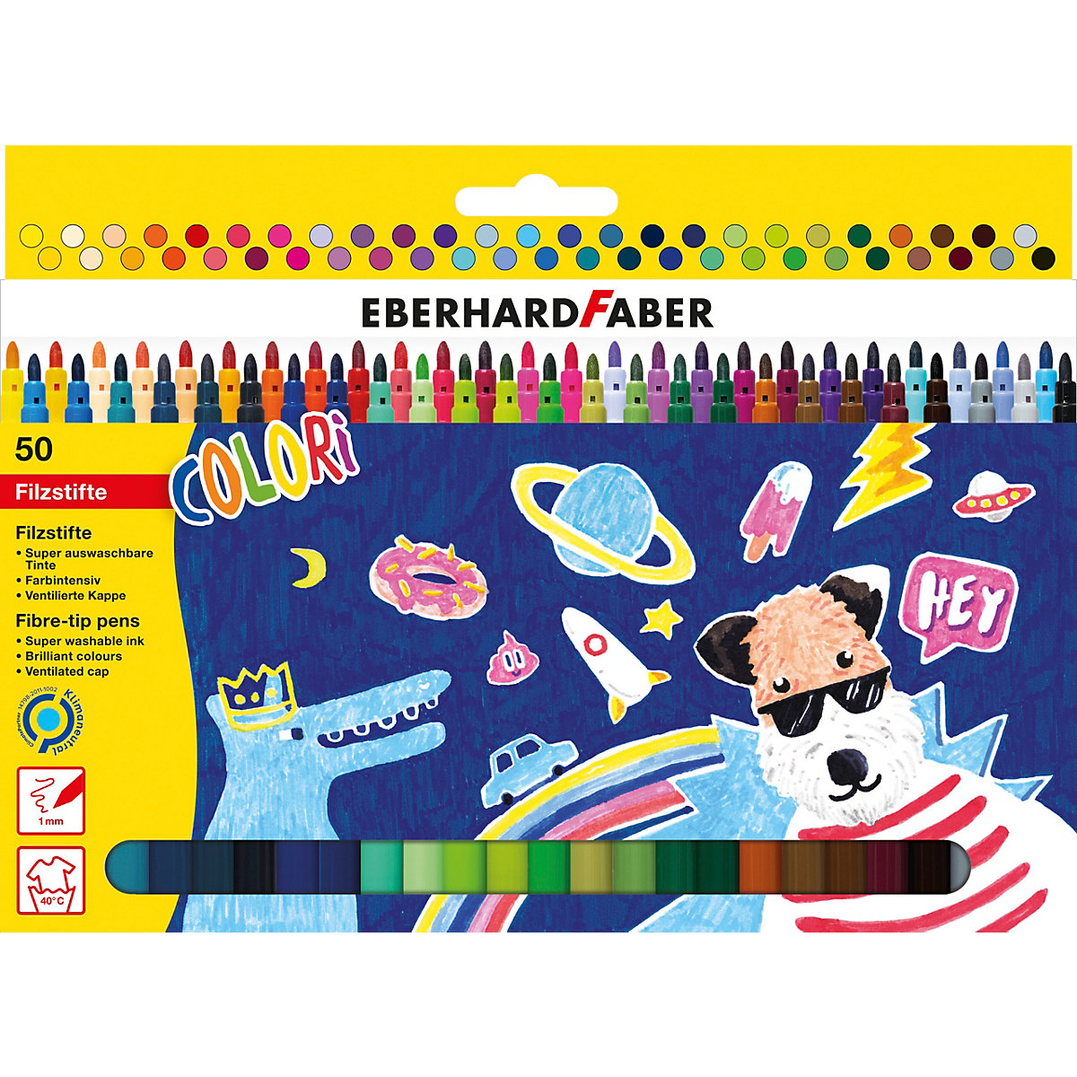 Fasermaler COLORI, 50 Farben