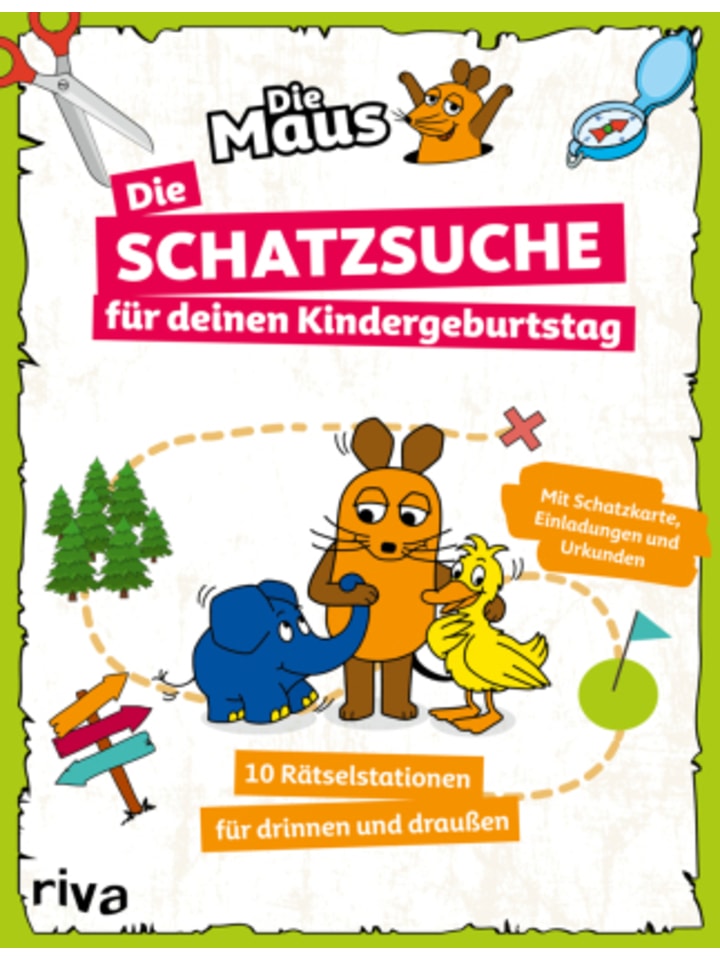 Riva Verlag Buch - Die Maus - Die Schatzsuche/Schnitzeljagd für deinen Kindergeburtsta günstig kaufen onesize