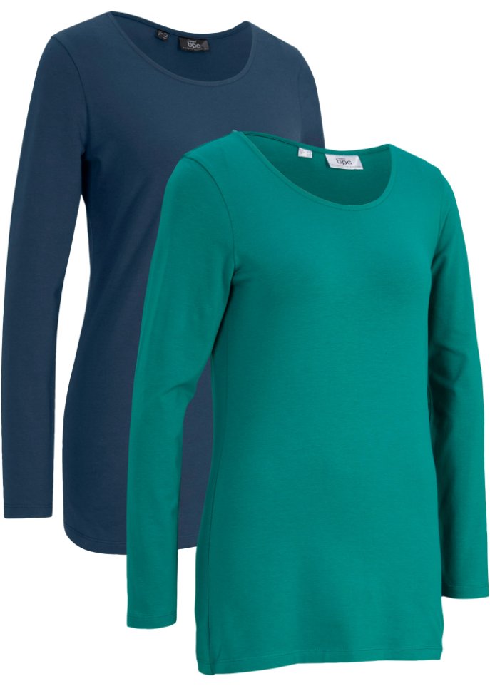 Longshirt mit Bio-Baumwolle (2er Pack)