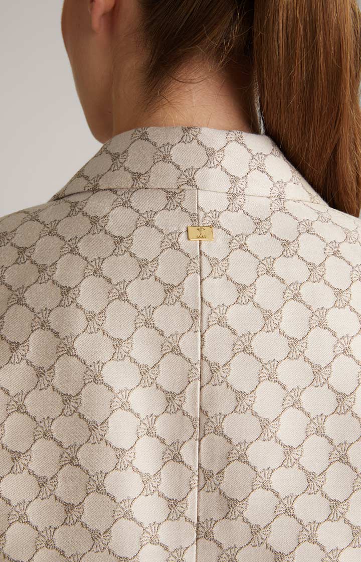 Jacquard-Blazer in Beige gemustert