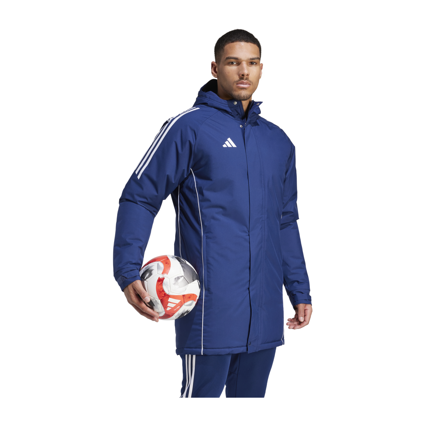 adidas Tiro 24 Kapuzenjacke Blau Weiss