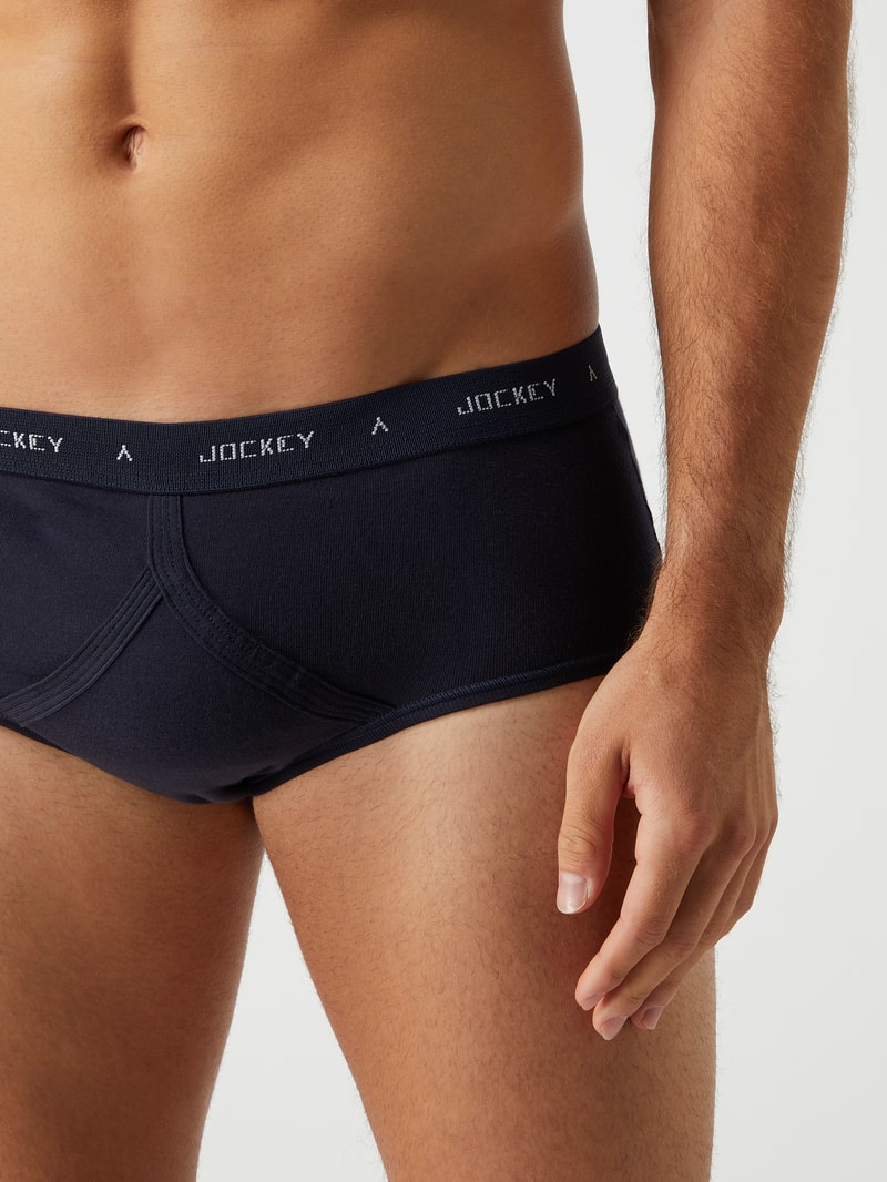 Slip im 3er-Pack in blau meliert