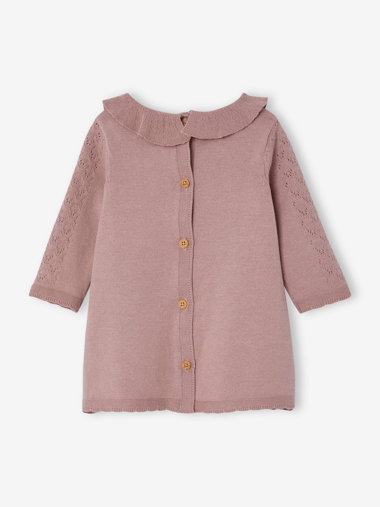 Vertbaudet Baby Strickkleid Oeko-Tex - violett