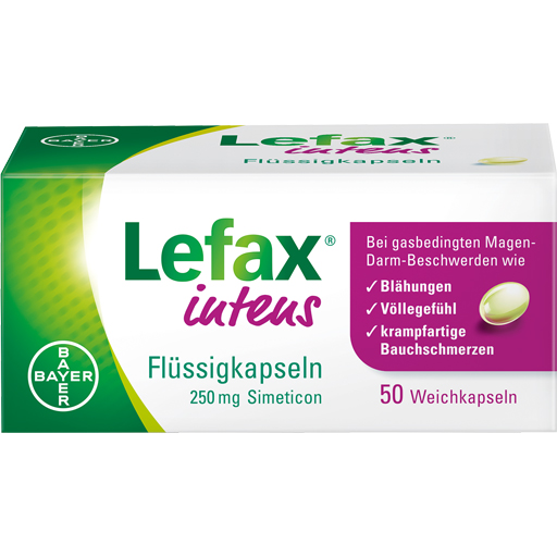 LEFAX intens Flüssigkapseln 250 mg Simeticon  50 St  Weichkapseln