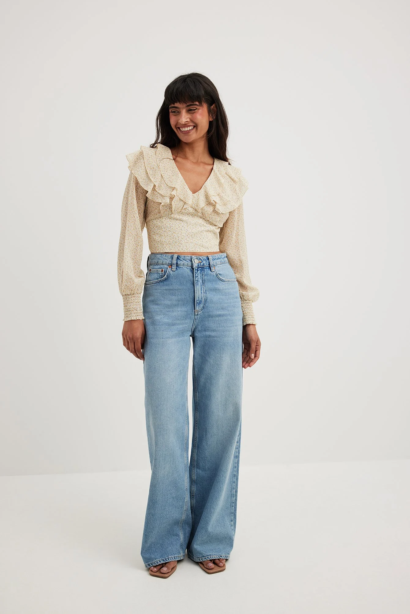 Recycelte Rüschenbluse