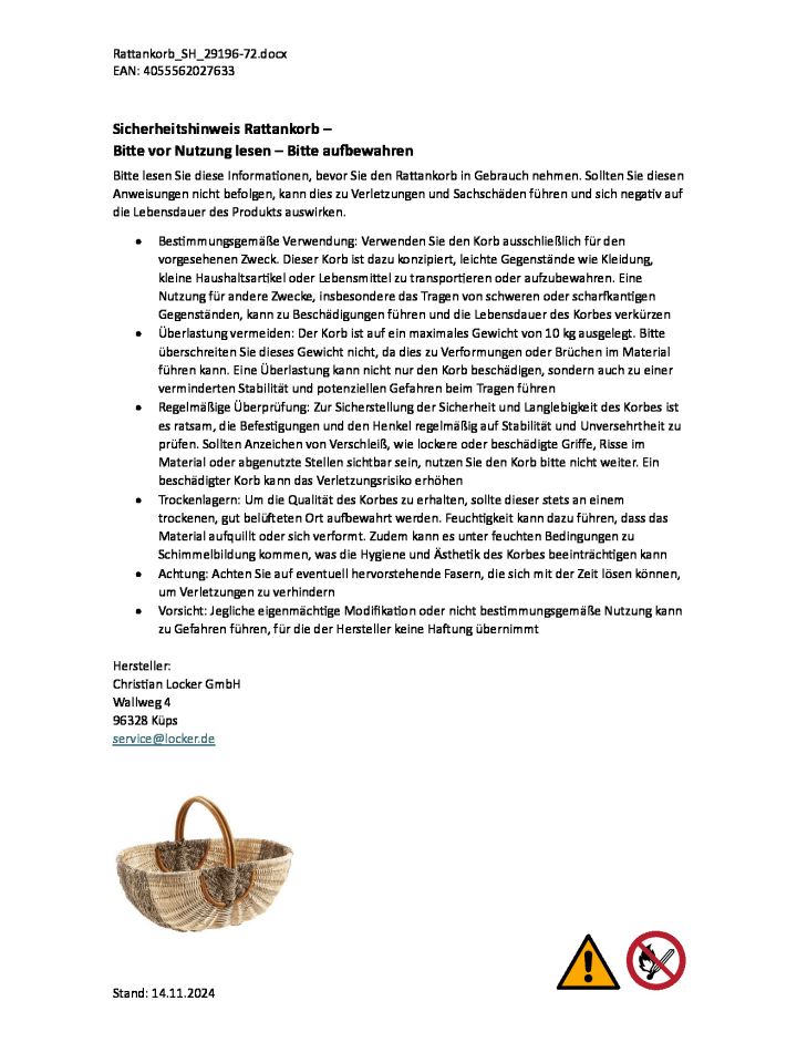 kobolo Einkaufskorb BROWNREEDBIN in Braun günstig kaufen onesize