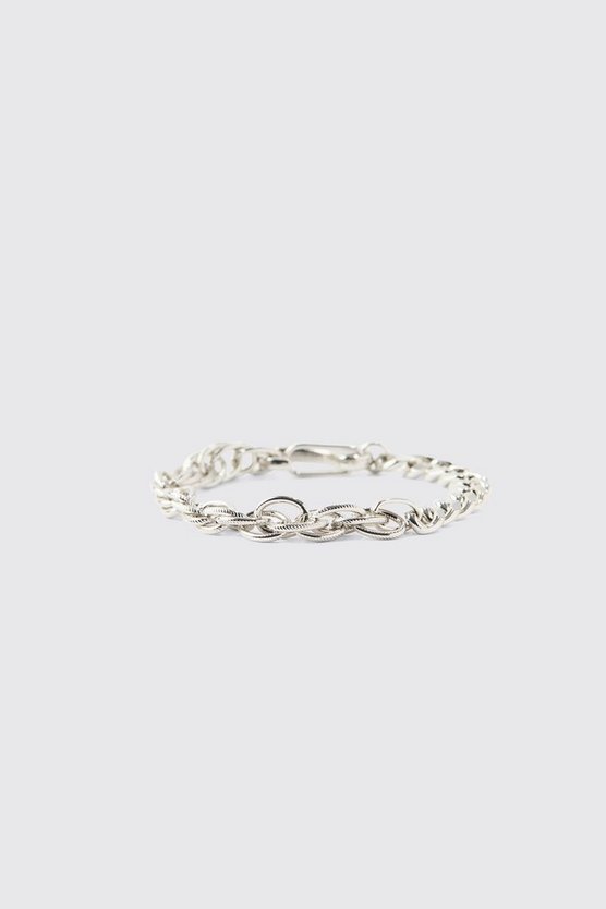 Klobiges silber Armband aus Metall mit Verschluss