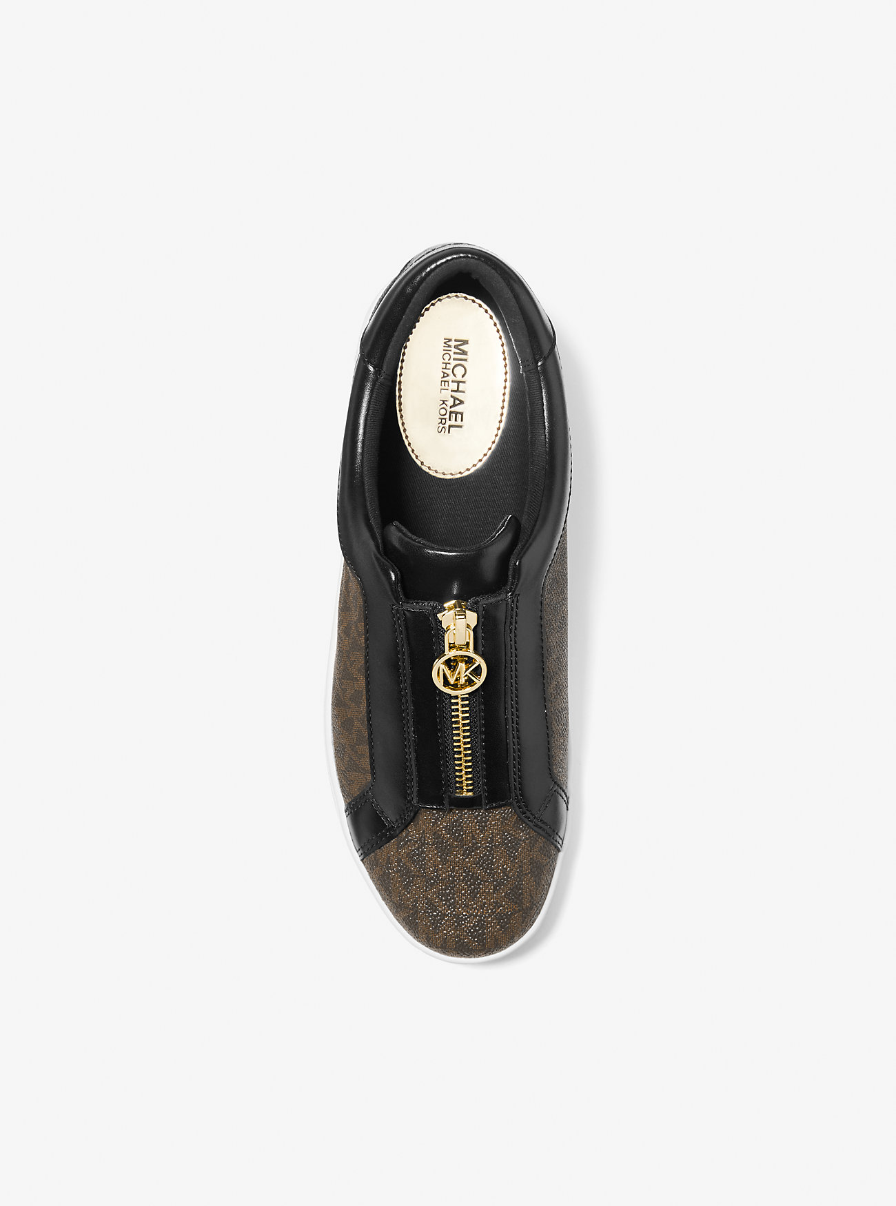 Keaton Signature Logo Glidelås Sneaker - BRUN