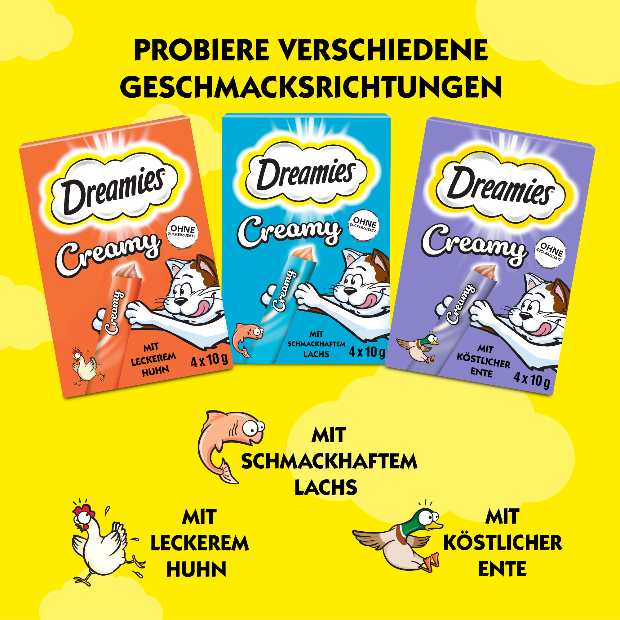 Dreamies Snacks Dreamies Creamy Snack 4x10g Lachs