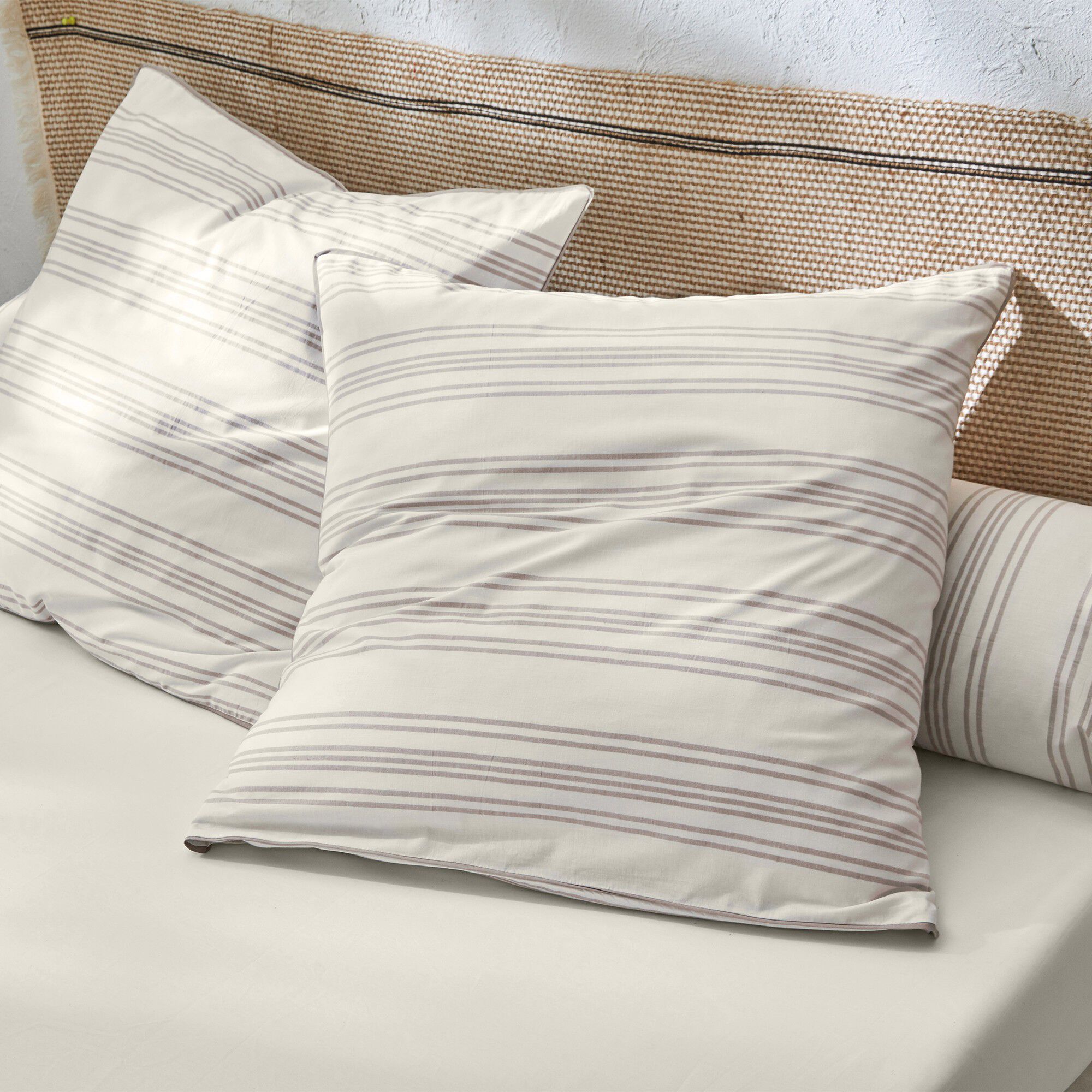 Linge de lit Eugénie rayures tissés teints