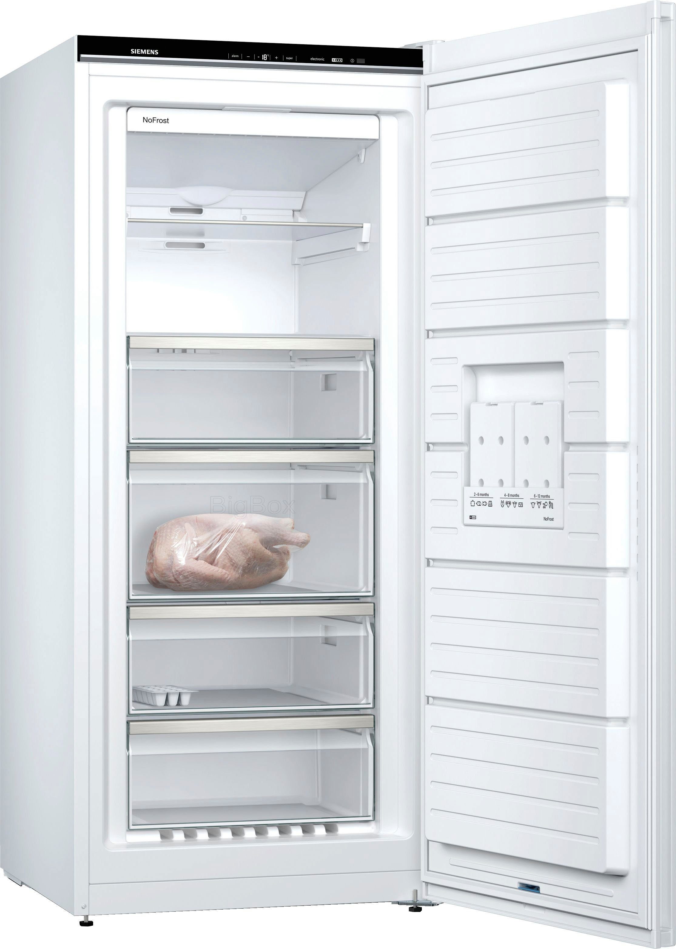 SIEMENS Gefrierschrank iQ500 GS51NUWDP, 161 cm hoch, 70 cm breit
