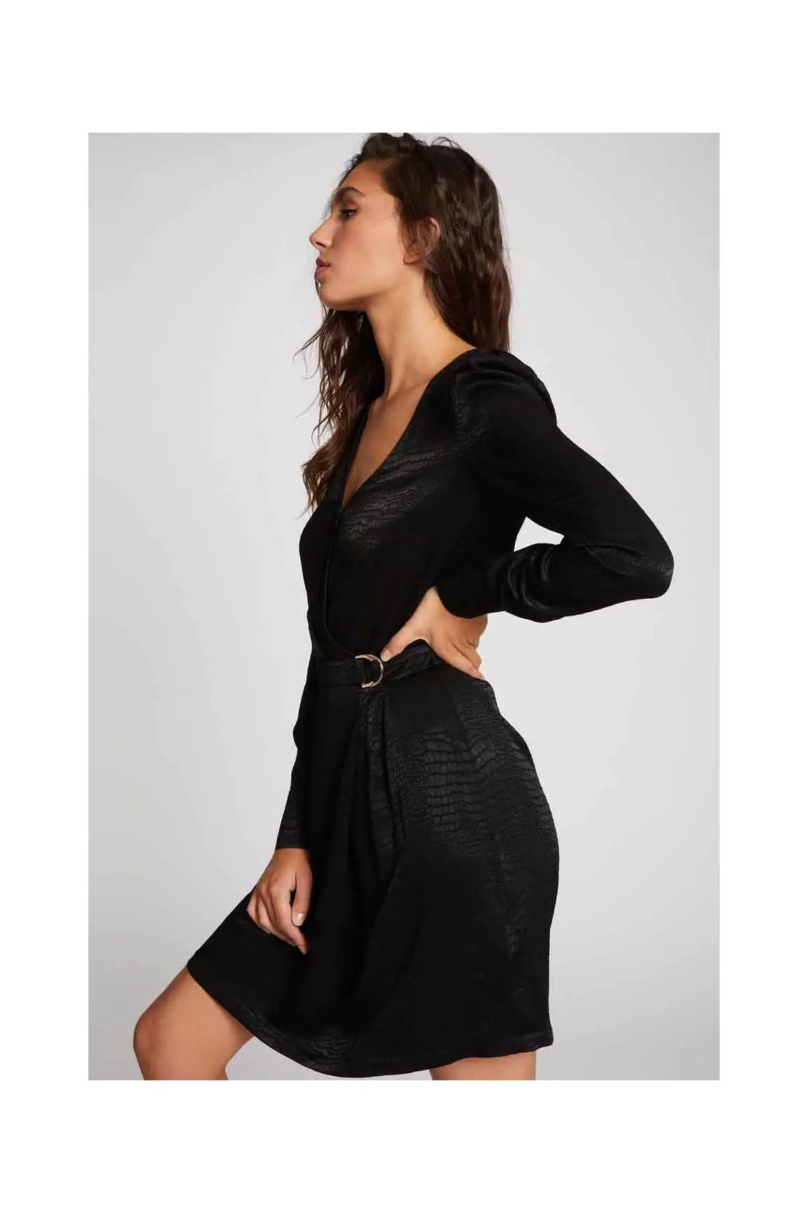 Morgan Robes Mi Longues Femme couleur noir