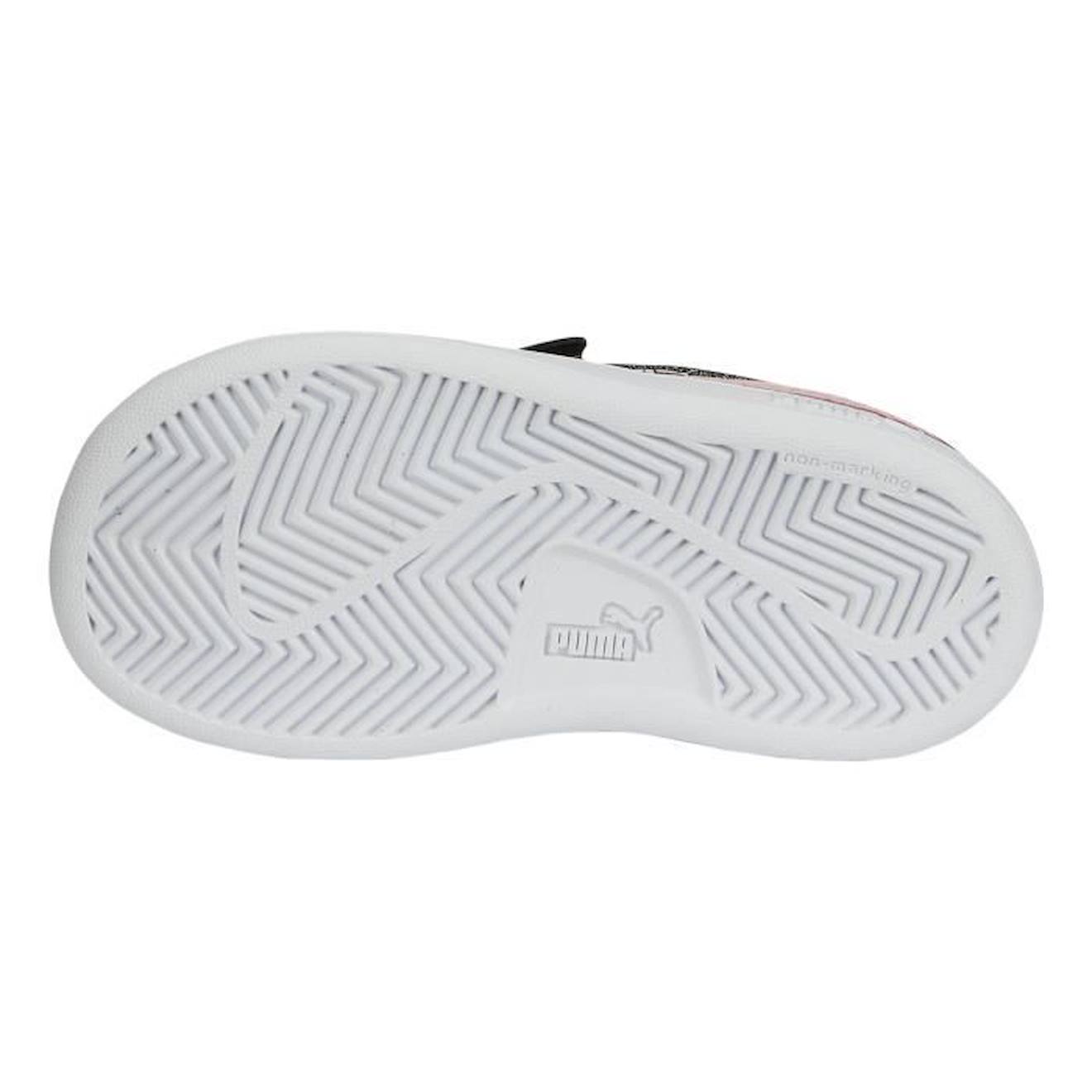 Basket Cuir Enfant Puma Smash V2 Glitz gris