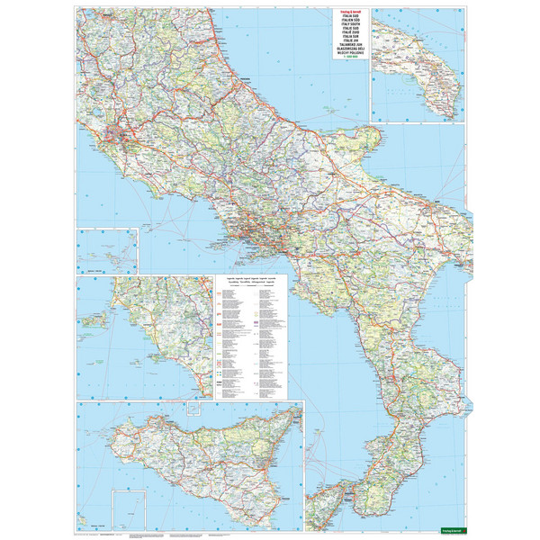 ITALIEN SÜD, STRAßENKARTE 1:500.000, FREYTAG &  BERNDT