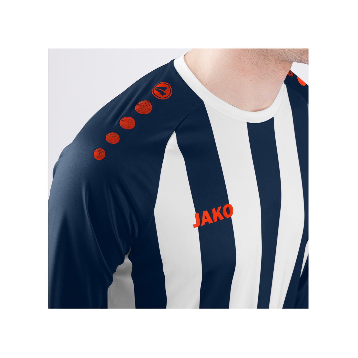 JAKO Inter Trikot Langarm Blau Weiss Rot F935