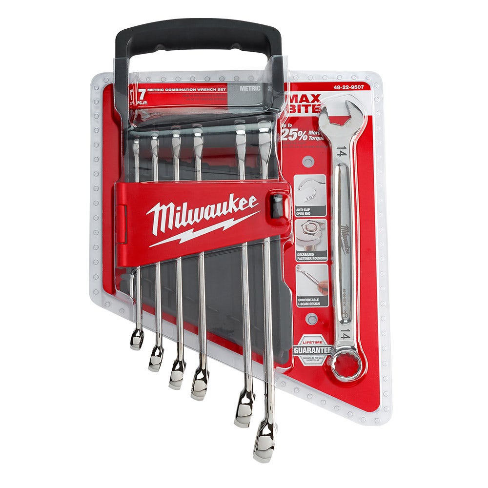 Conjunto de 7 chaves métricas de olhal plano MILWAUKEE 48229507
