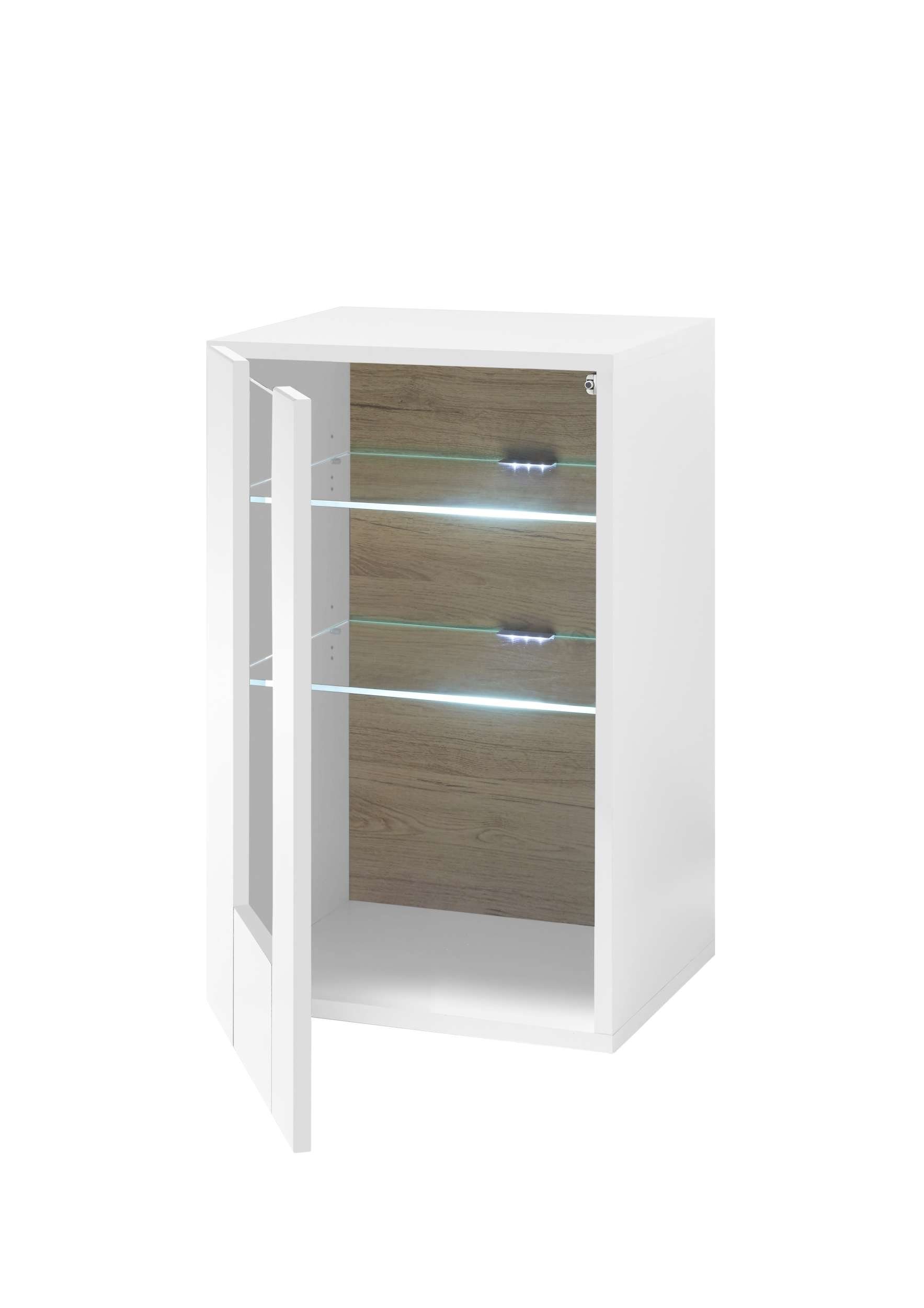 Stylefy Wohnwand Keymen, (Set (6-St), Wohnzimmer-Set), 6-teilig, mit Push-to-Open, MDF, Hochglanzfronten, Modern Design