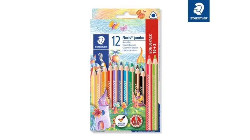 STAEDTLER Noris Club Jumbo Farbstift 10+2 mit Spitzer