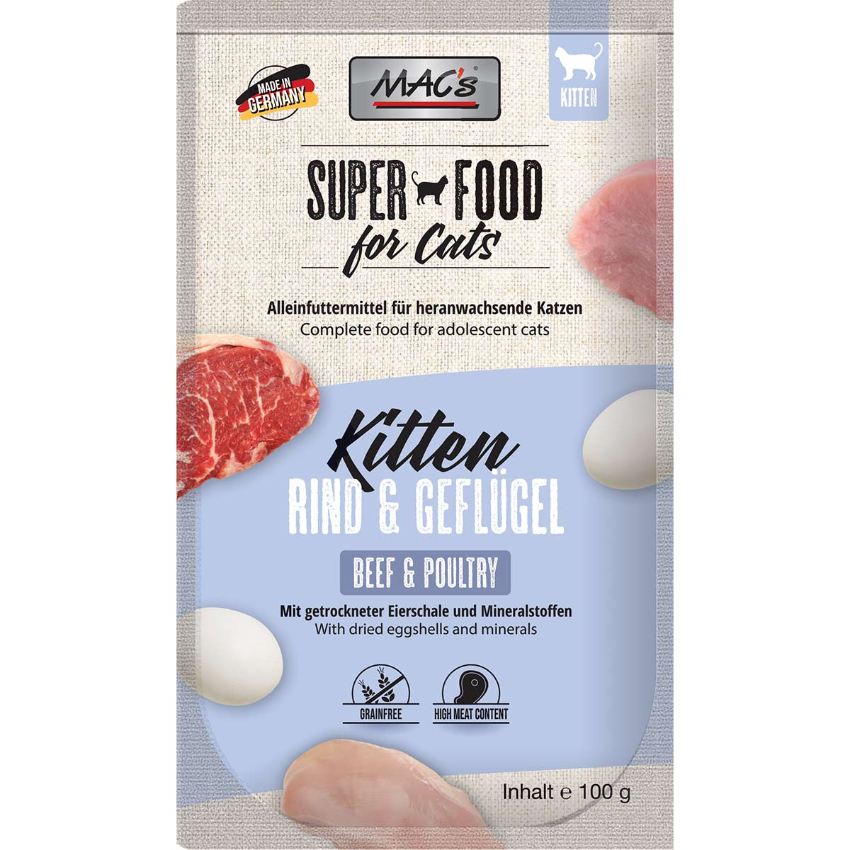 MAC's Cat Pouchpack Kitten Rind & Geflügel kaufen bei ZooRoyal