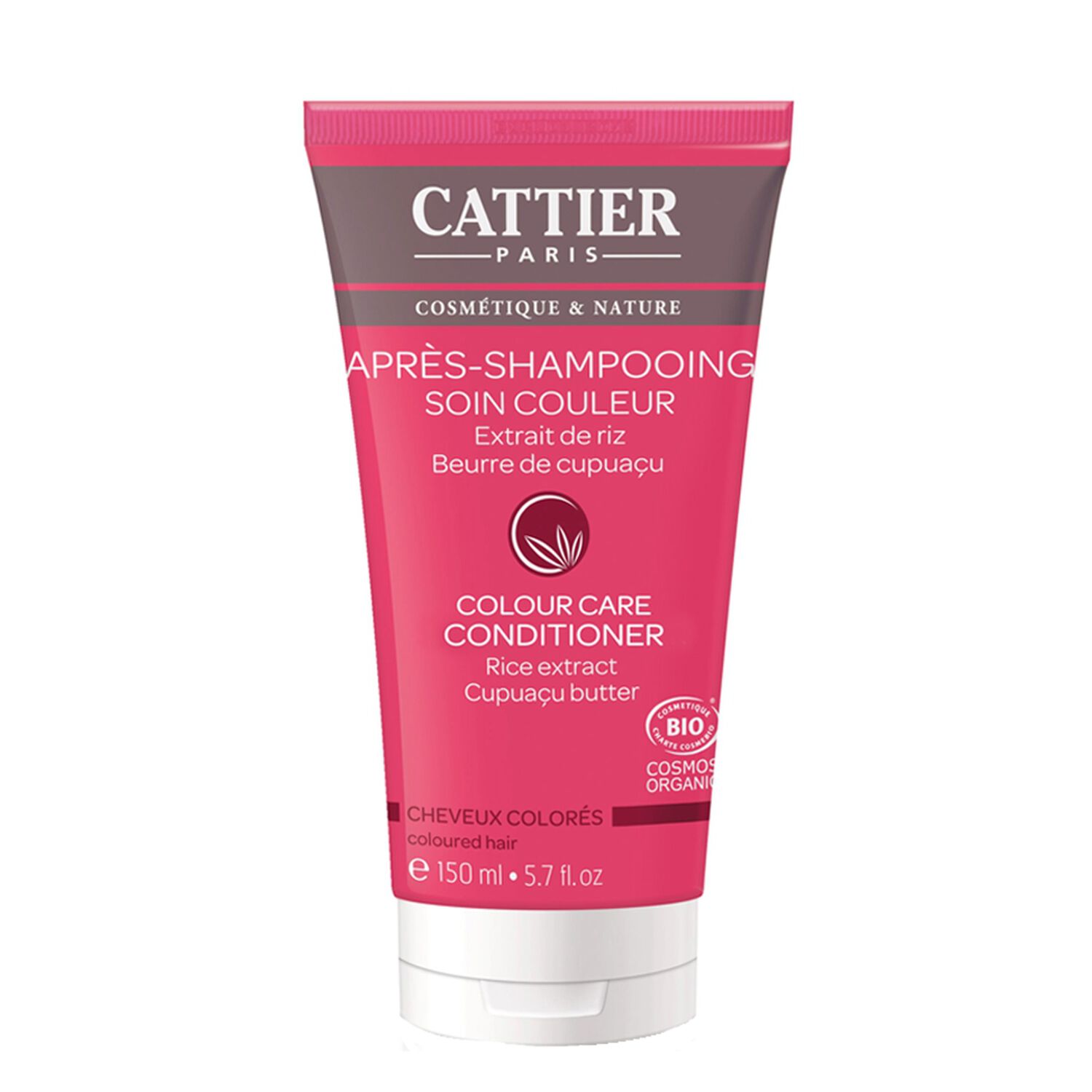 Cattier Après-Shampooing Soin Couleur Extrait de Riz & Beurre de Cupuaçu 150 ml