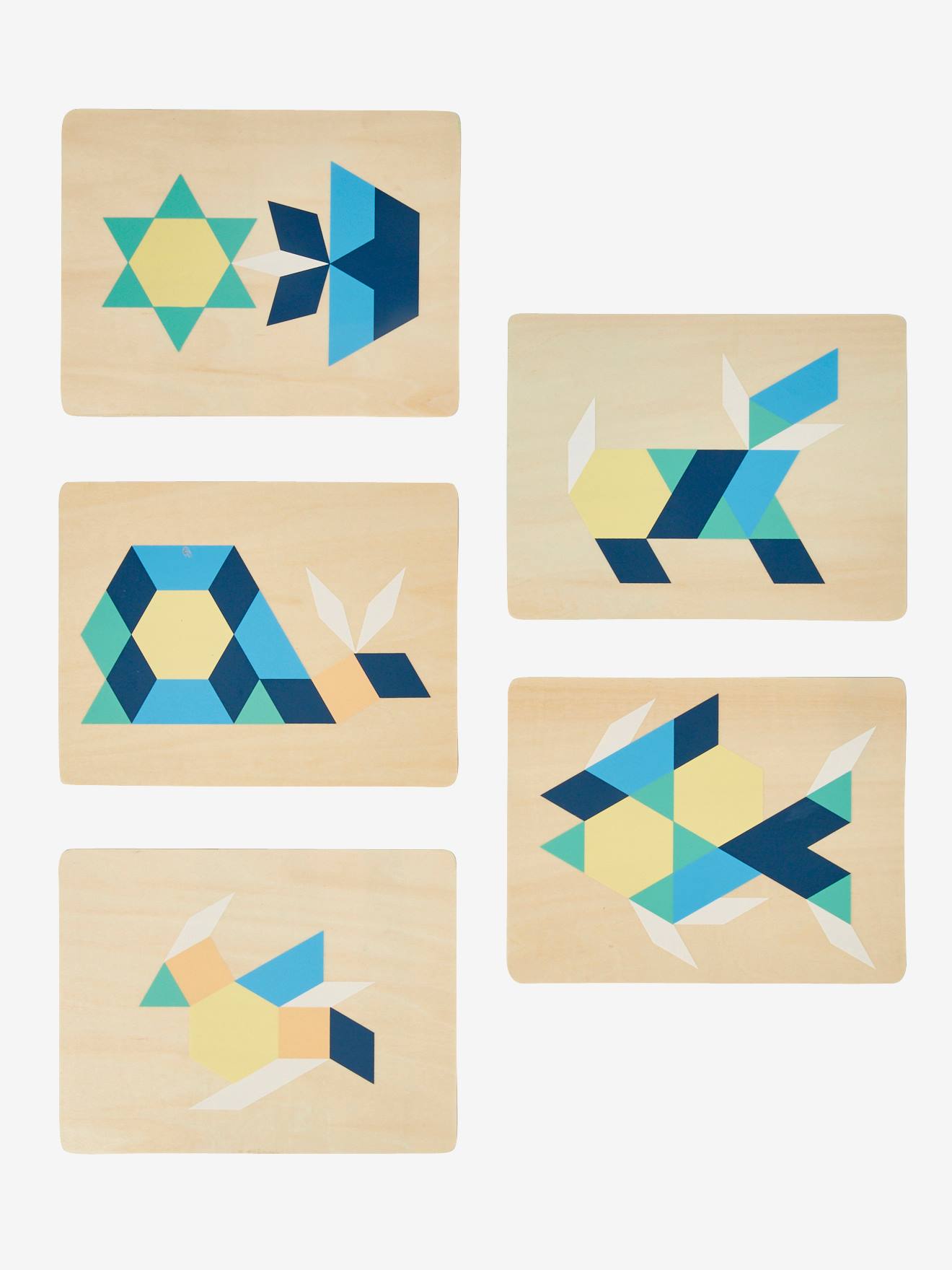 Tangram en bois FSC® multicolore