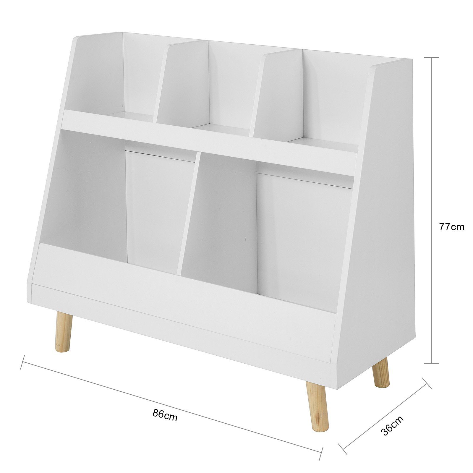 SoBuy Bücherregal KMB19, Kinderregal mit 5 Fächern