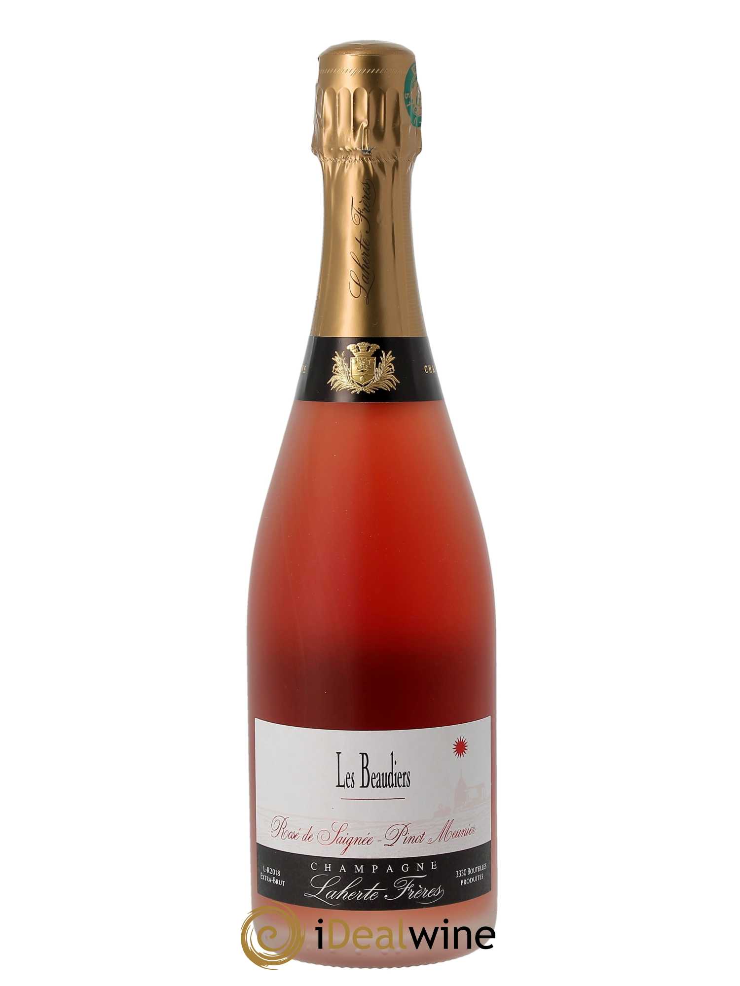 Extra-Brut Rosé de Saignée Les Beaudiers Laherte Frères   - Lot de 1 Bouteille
