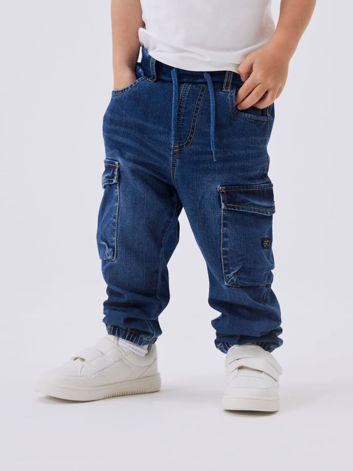 name it Baggy Cargo Jeans Hose Stretch Denim Jogger Pants NMMBEN in Dunkelblau günstig kaufen