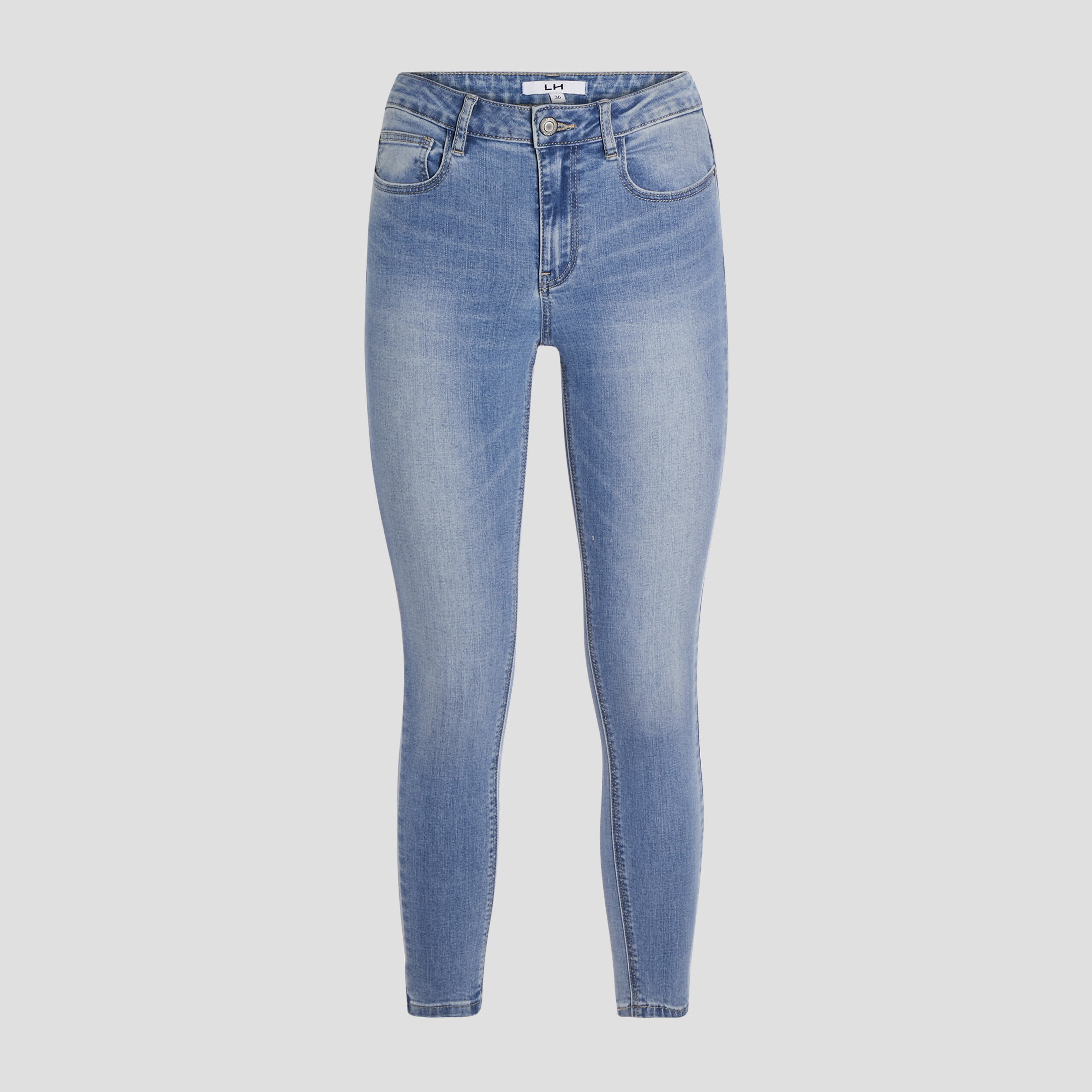 Jeans skinny 7 8ème taille standard denim double stone femme | La Halle
