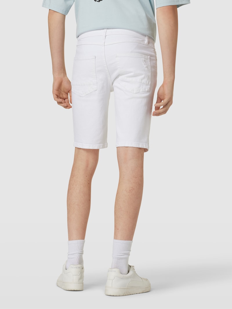 Jeansshorts im 5-Pocket-Design Modell 'PORTO' in weiß