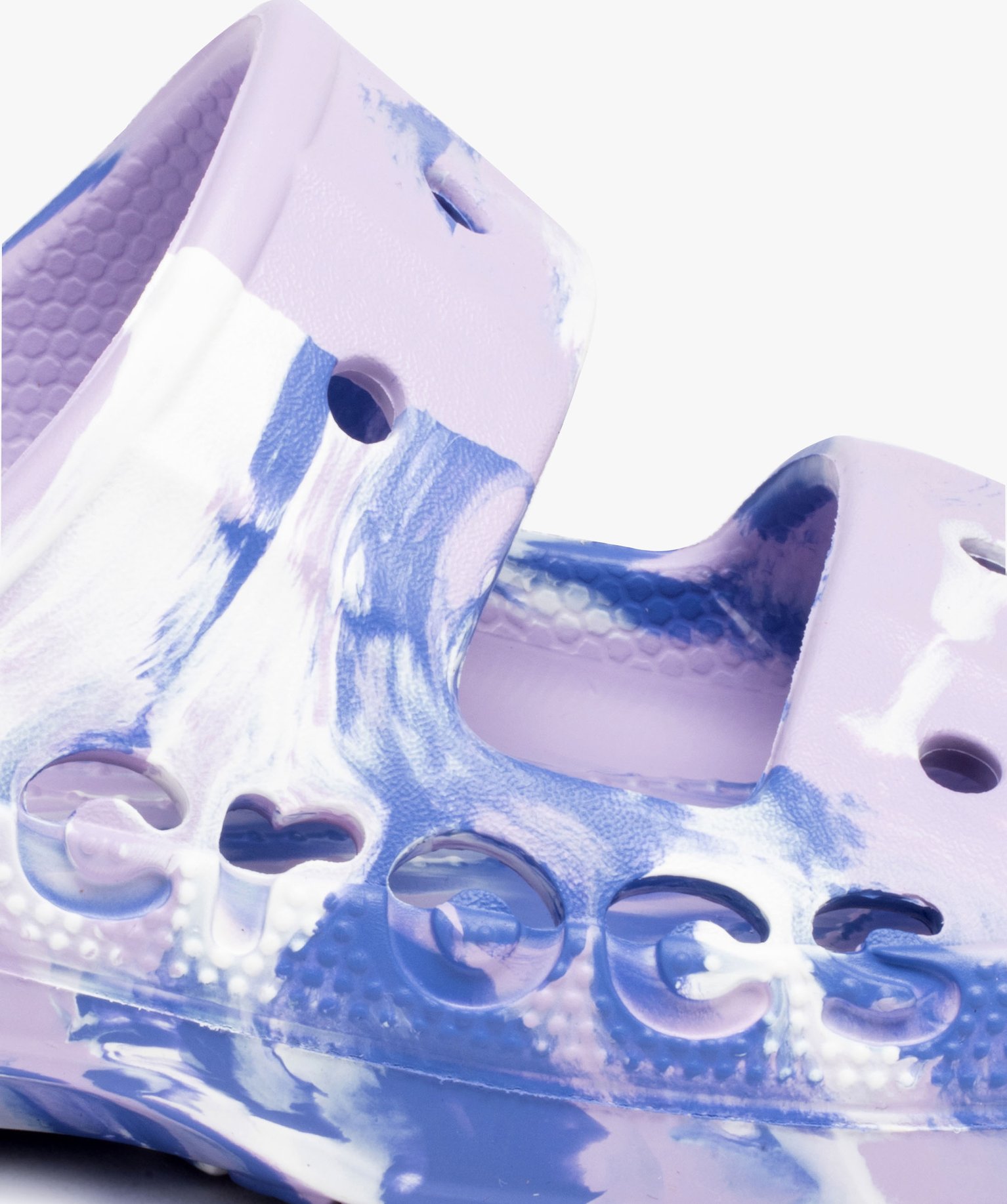 Mules de piscine femme à double brides perforées - Crocs violet | GEMO