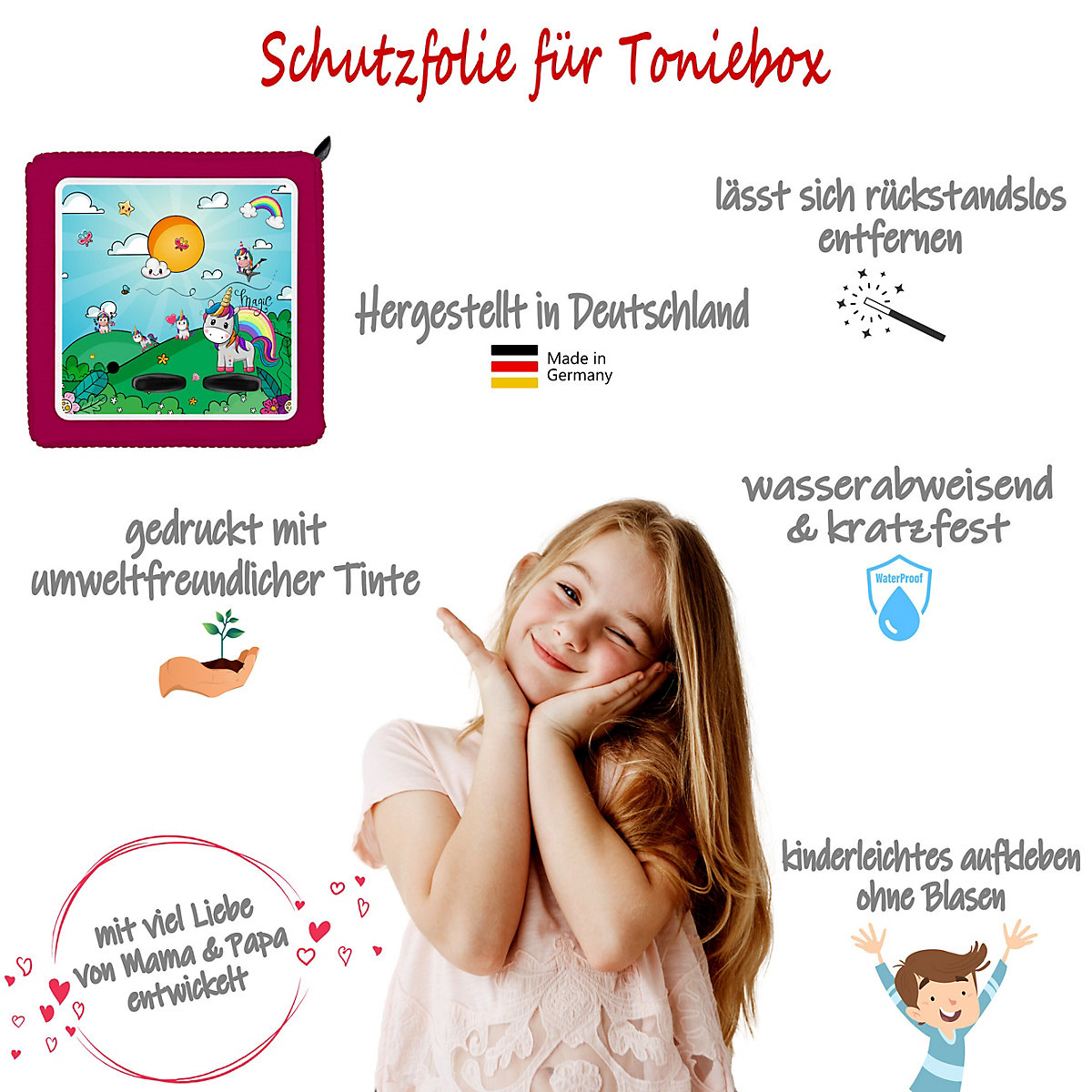 Schutzfolie für Toniebox, Dekofolie für Toniebox, Toniebox Aufkleber